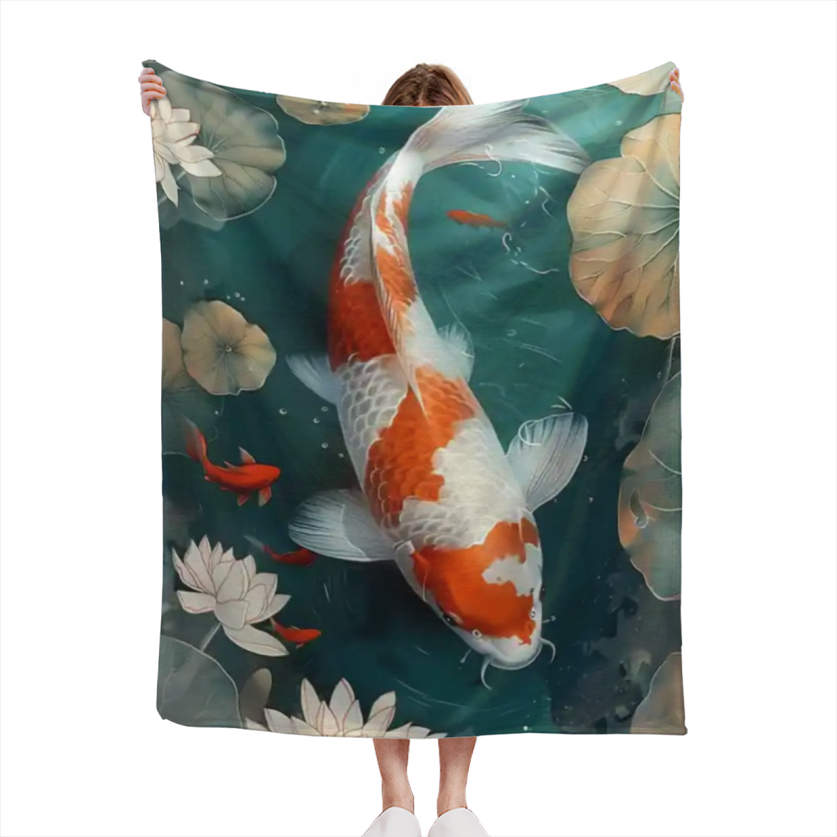 Eclectic Design Starlit Arbor Warm Coral Flannel Sofa Throw