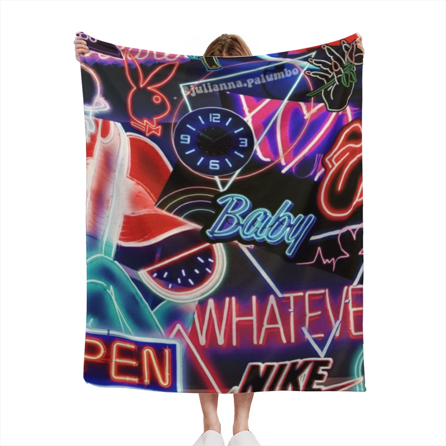 Modern Artistic Throw Blanket ¨C Colorful Graphic Printed Cozy Blanket