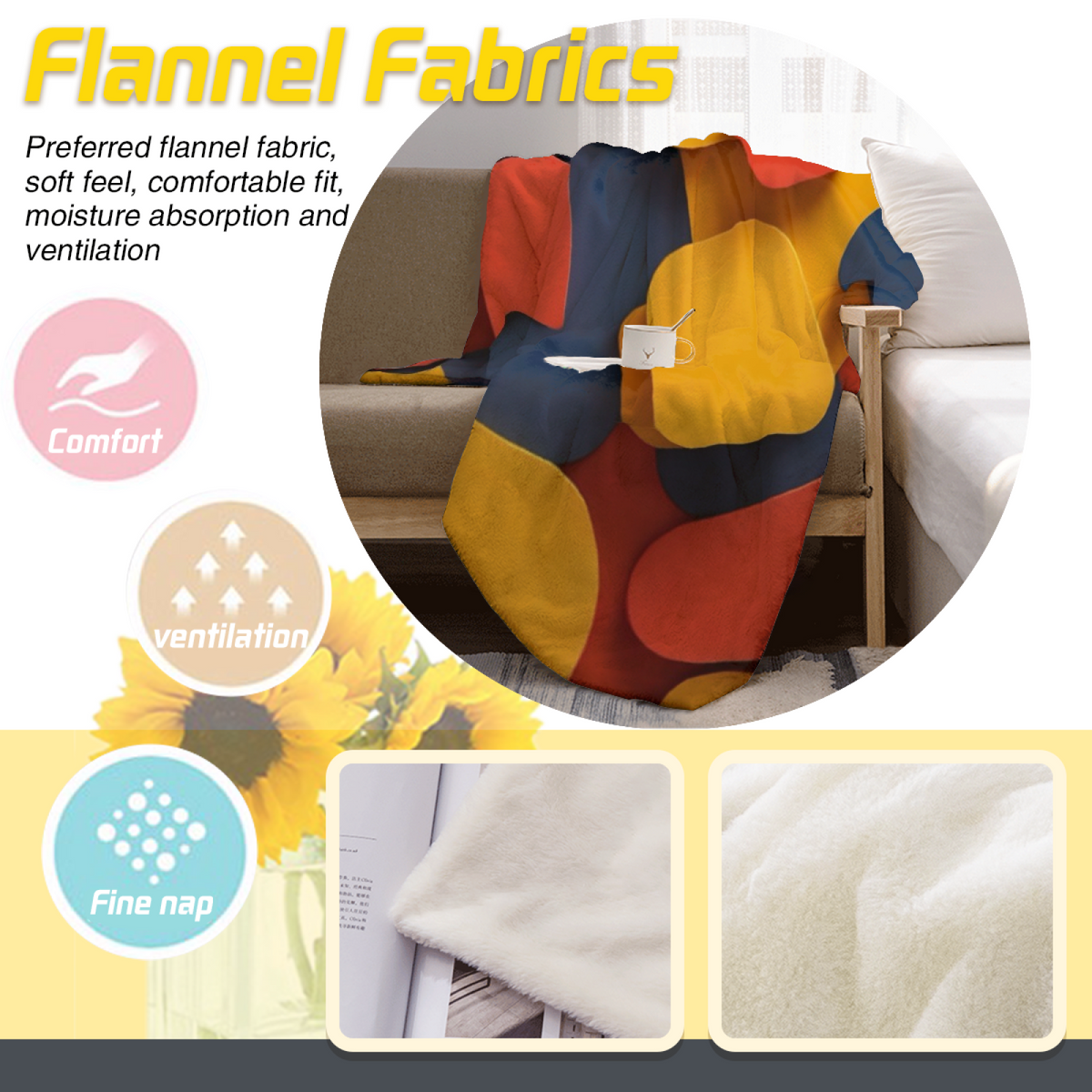 Burnished Mirage Warm Terracotta Modern Art Decorative Flannel Blanket