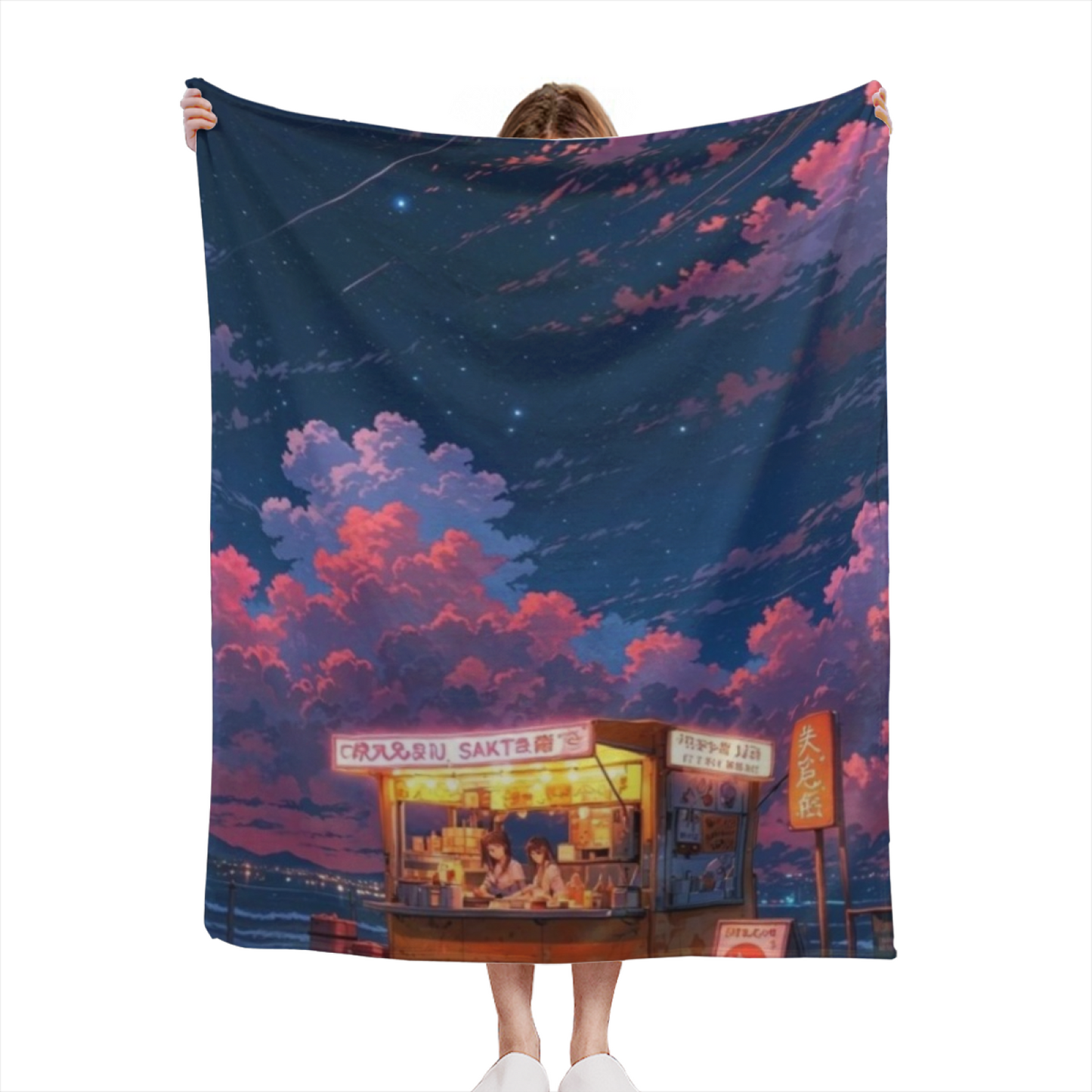 Modern Graphic Throw Blanket ¨C Colorful Artistic Decorative Cozy Blanket
