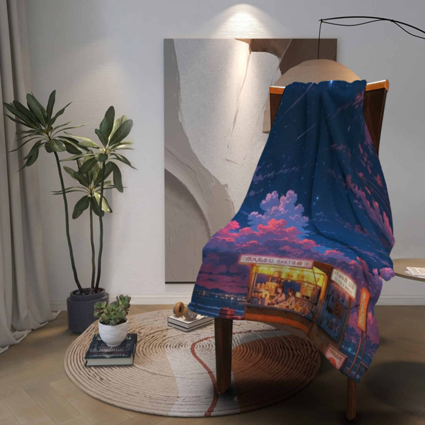 Modern Graphic Throw Blanket ¨C Colorful Artistic Decorative Cozy Blanket