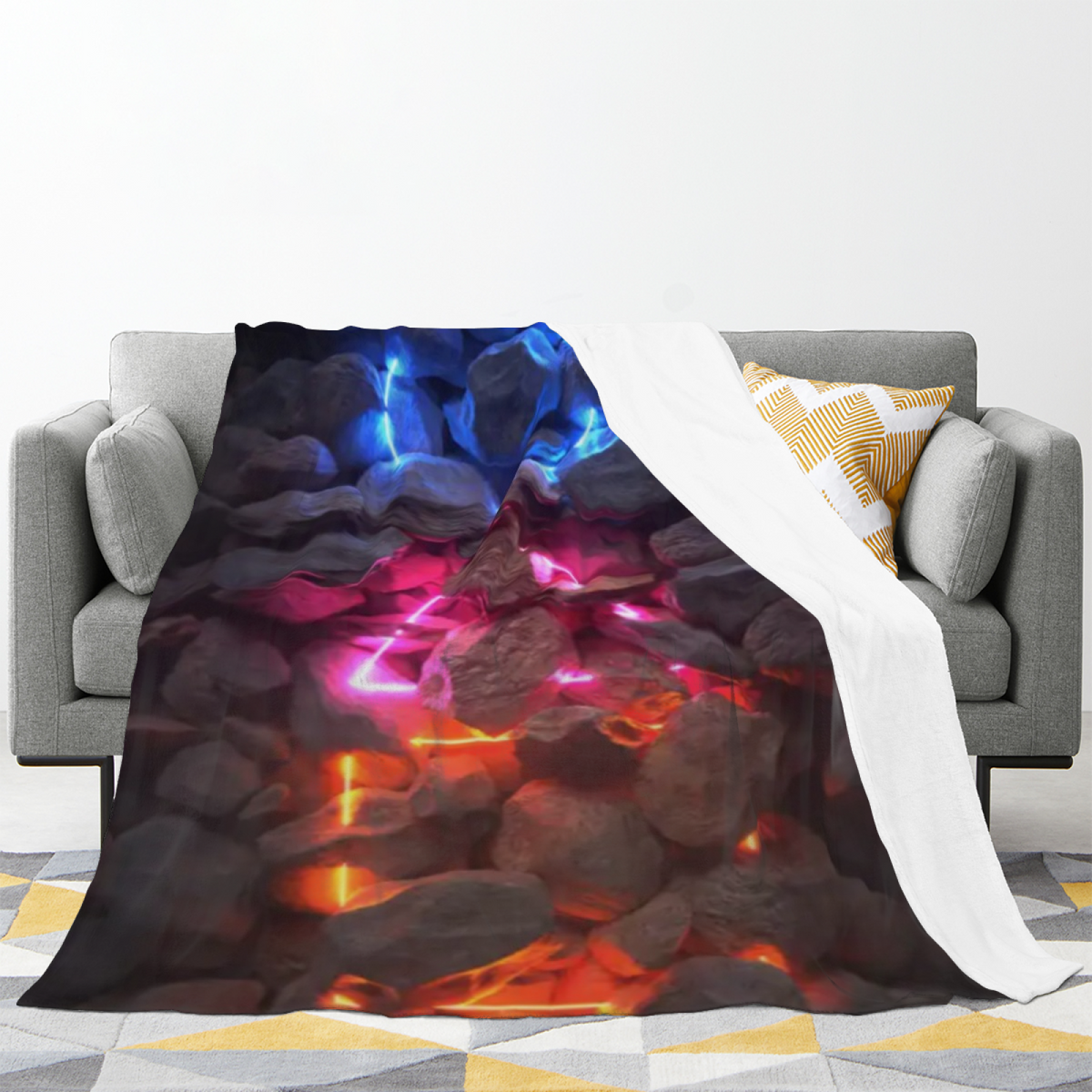 Desert & Blossom Playful Graphic All-Season Flannel Blanket