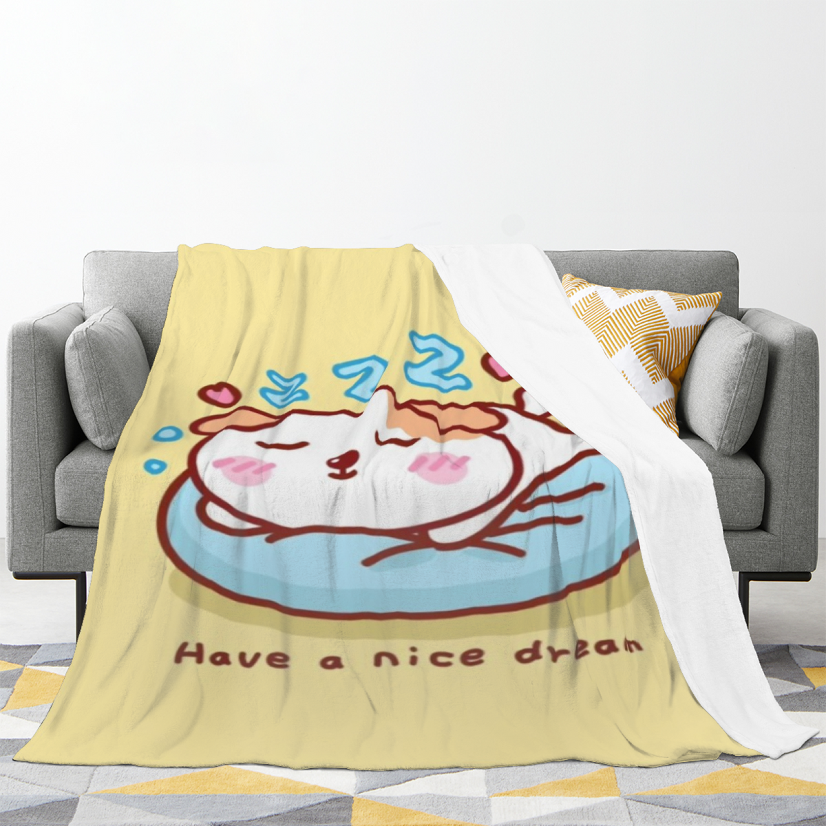 Breezy Carnival Home Accent Lightweight Flannel Throw ¨C Warm Coral
