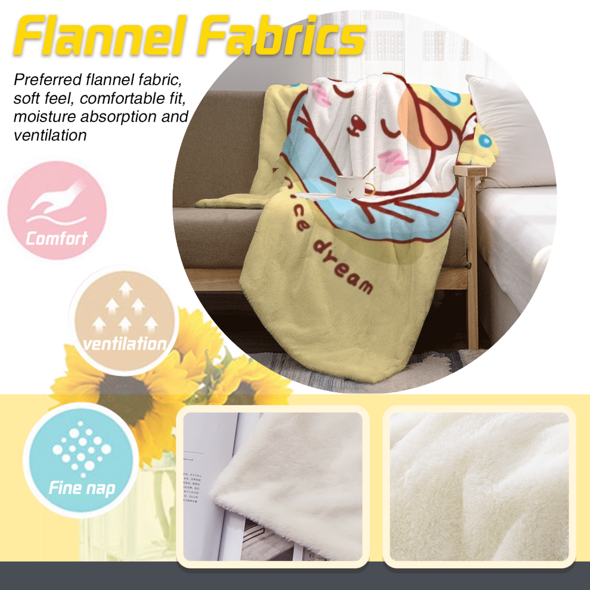 Breezy Carnival Home Accent Lightweight Flannel Throw ¨C Warm Coral
