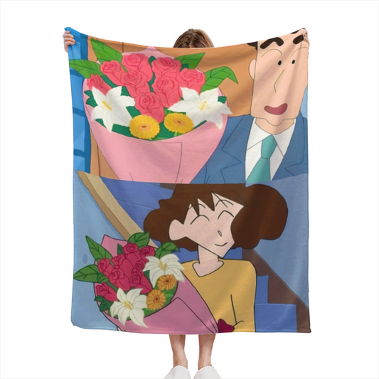 Radiant Prism Lightweight Flannel Throw in Soft Neutral