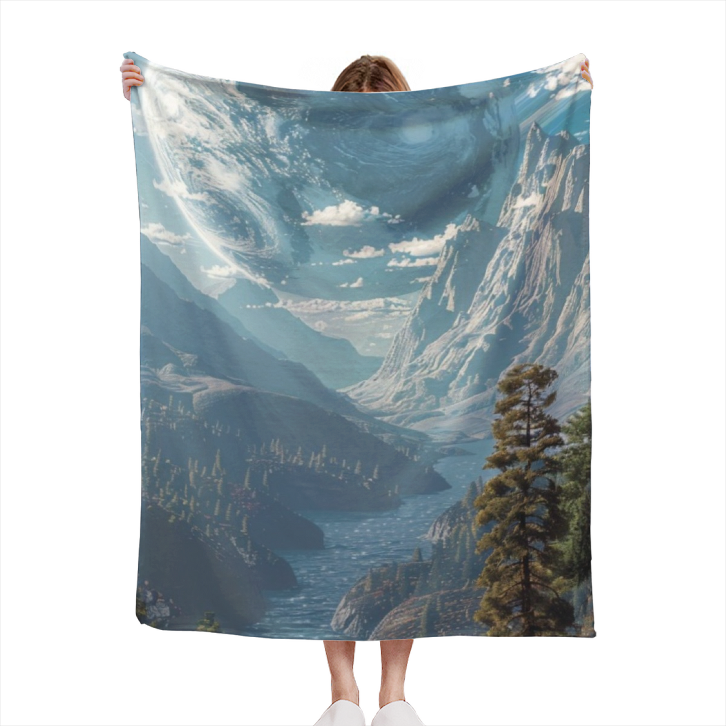 Artistic Graphic Pattern Throw Blanket ¨C Modern Cozy Decorative Blanket