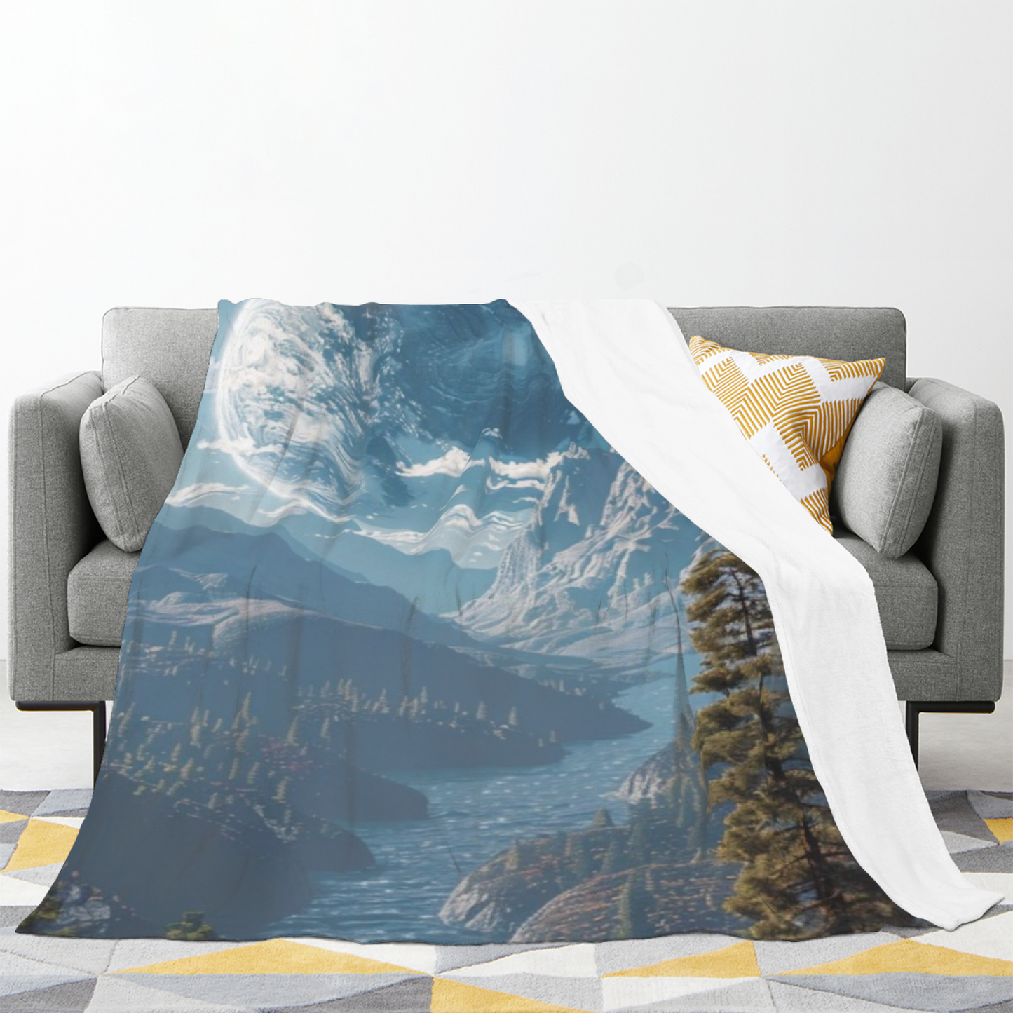 Artistic Graphic Pattern Throw Blanket ¨C Modern Cozy Decorative Blanket