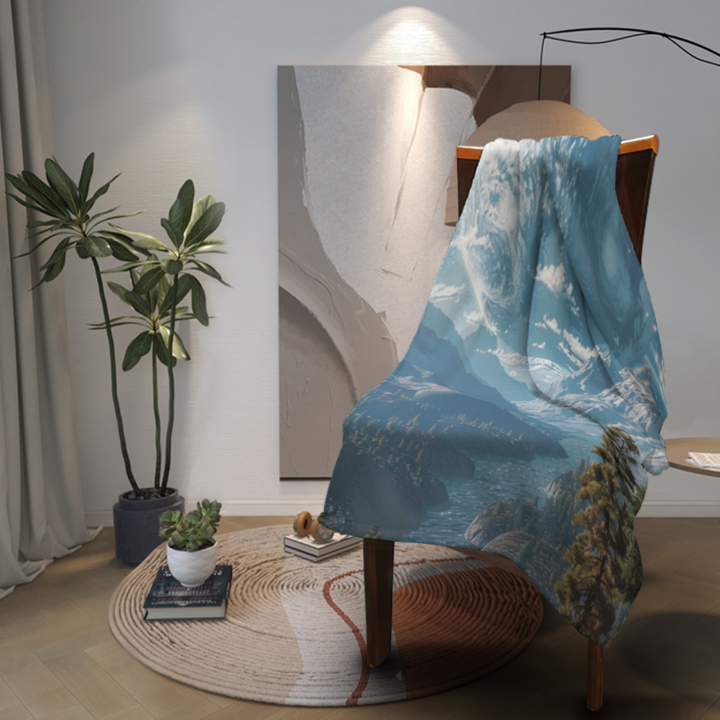 Artistic Graphic Pattern Throw Blanket ¨C Modern Cozy Decorative Blanket
