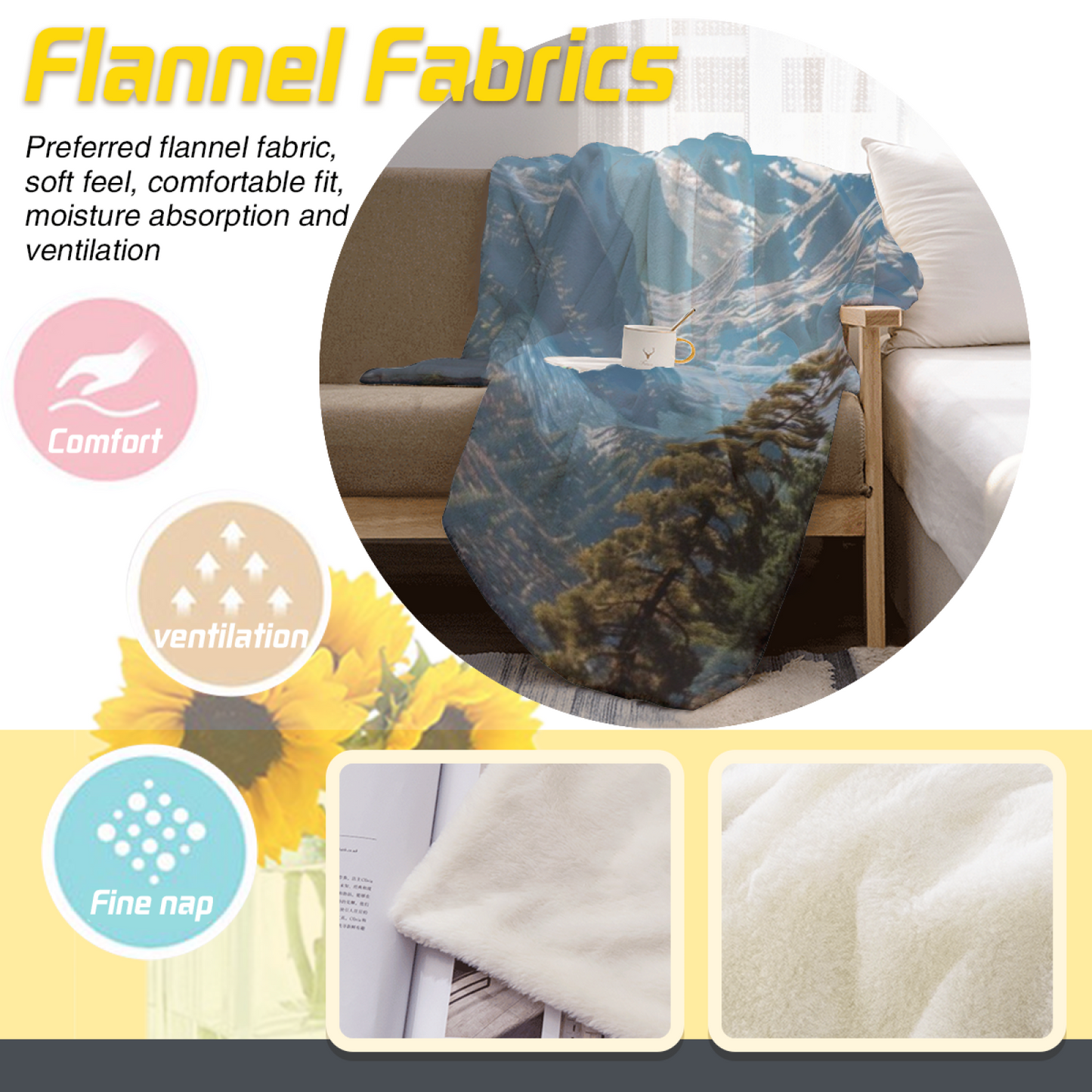 Artistic Graphic Pattern Throw Blanket ¨C Modern Cozy Decorative Blanket