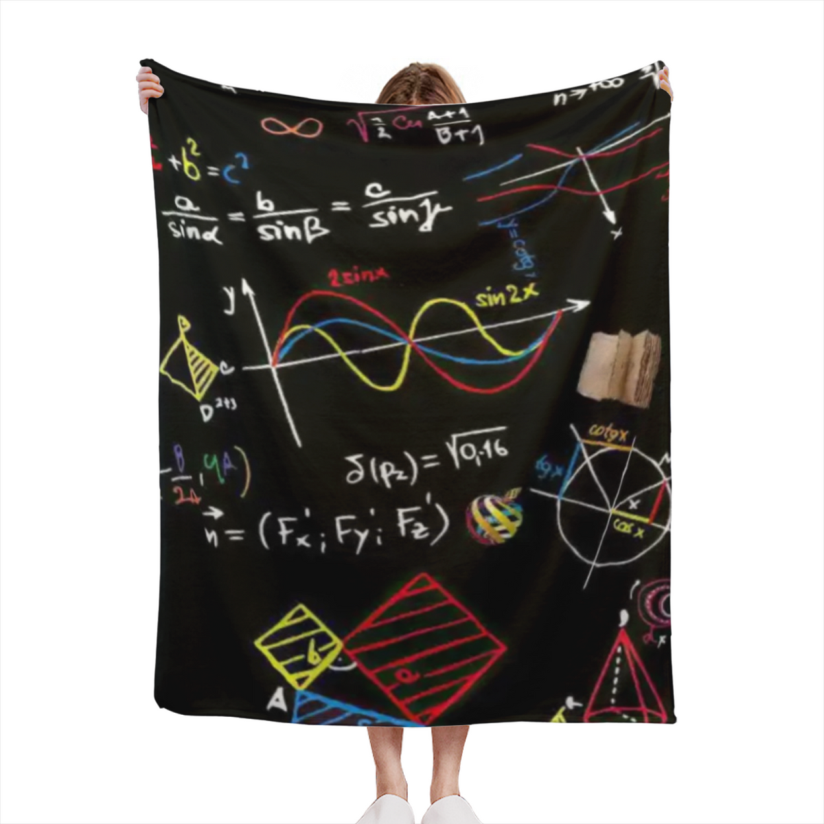 Tangerine & Spectrum Playful Graphic All-Season Flannel Blanket