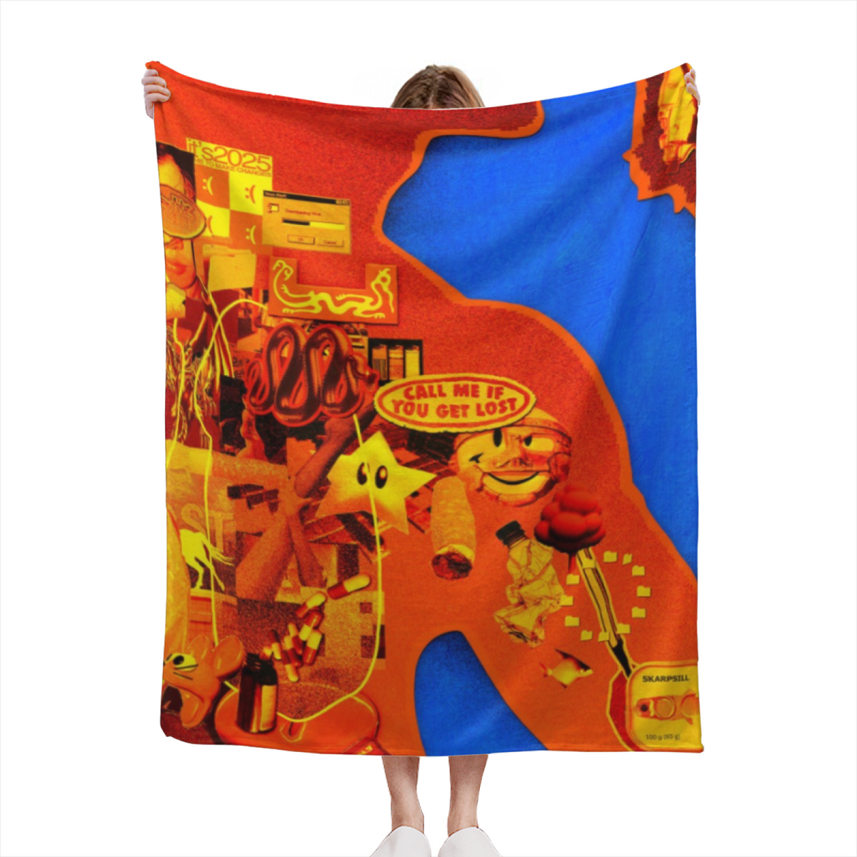 Warm Terracotta Whimsical Decor All-Season Flannel Blanket ¨C Luminous Wander Edition