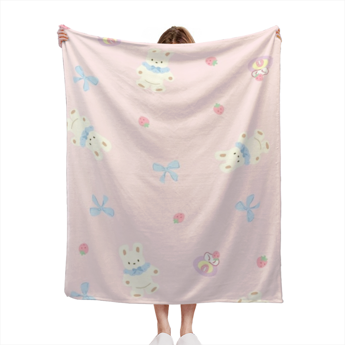 Desert & Spectrum Playful Graphic Plush Flannel Throw