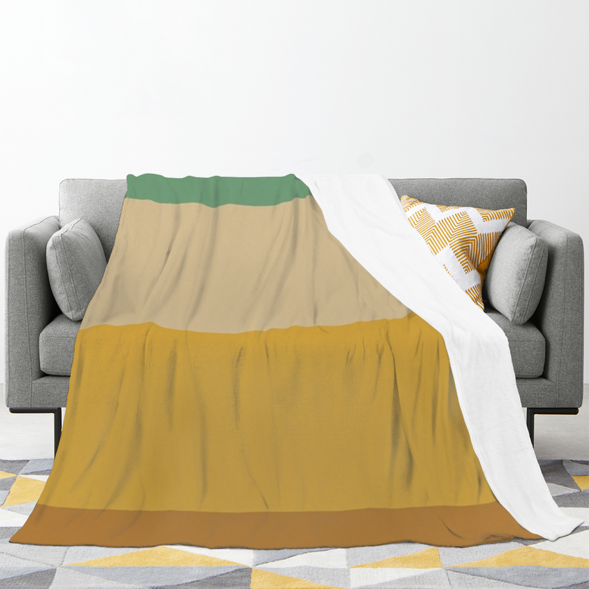 Eclectic Design Serene Cove Rich Multicolor Cozy Flannel Bed Blanket