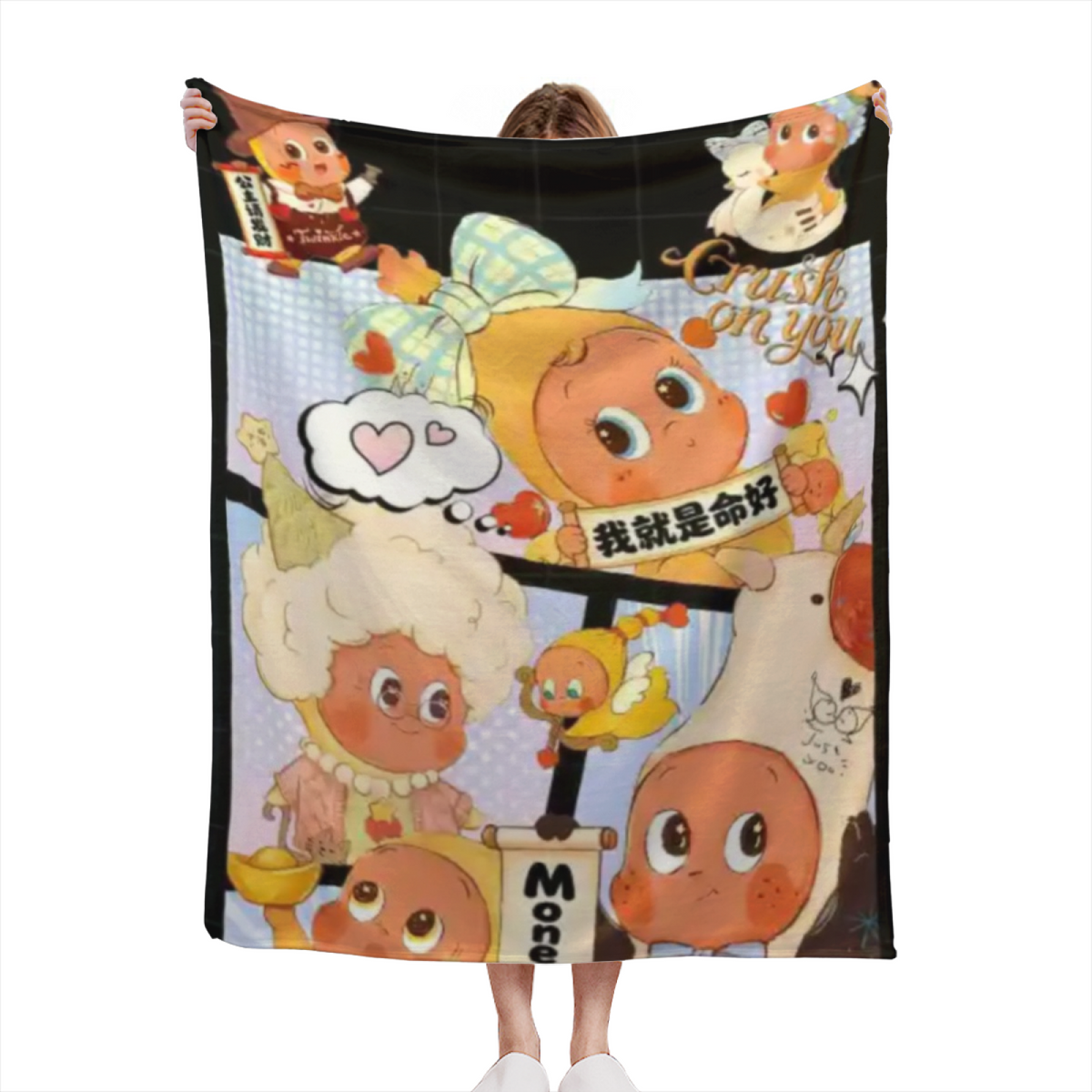 Misty Flora Inspired Cozy Flannel Bed Blanket ¨C Earthy Neutral Palette