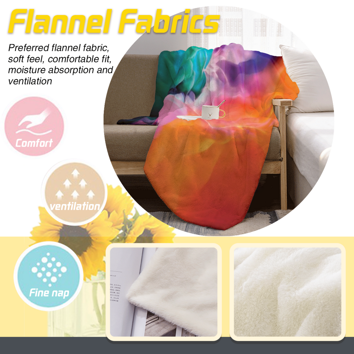 Eclectic Design Moonbeam Hearth Warm Coral Flannel Sofa Throw