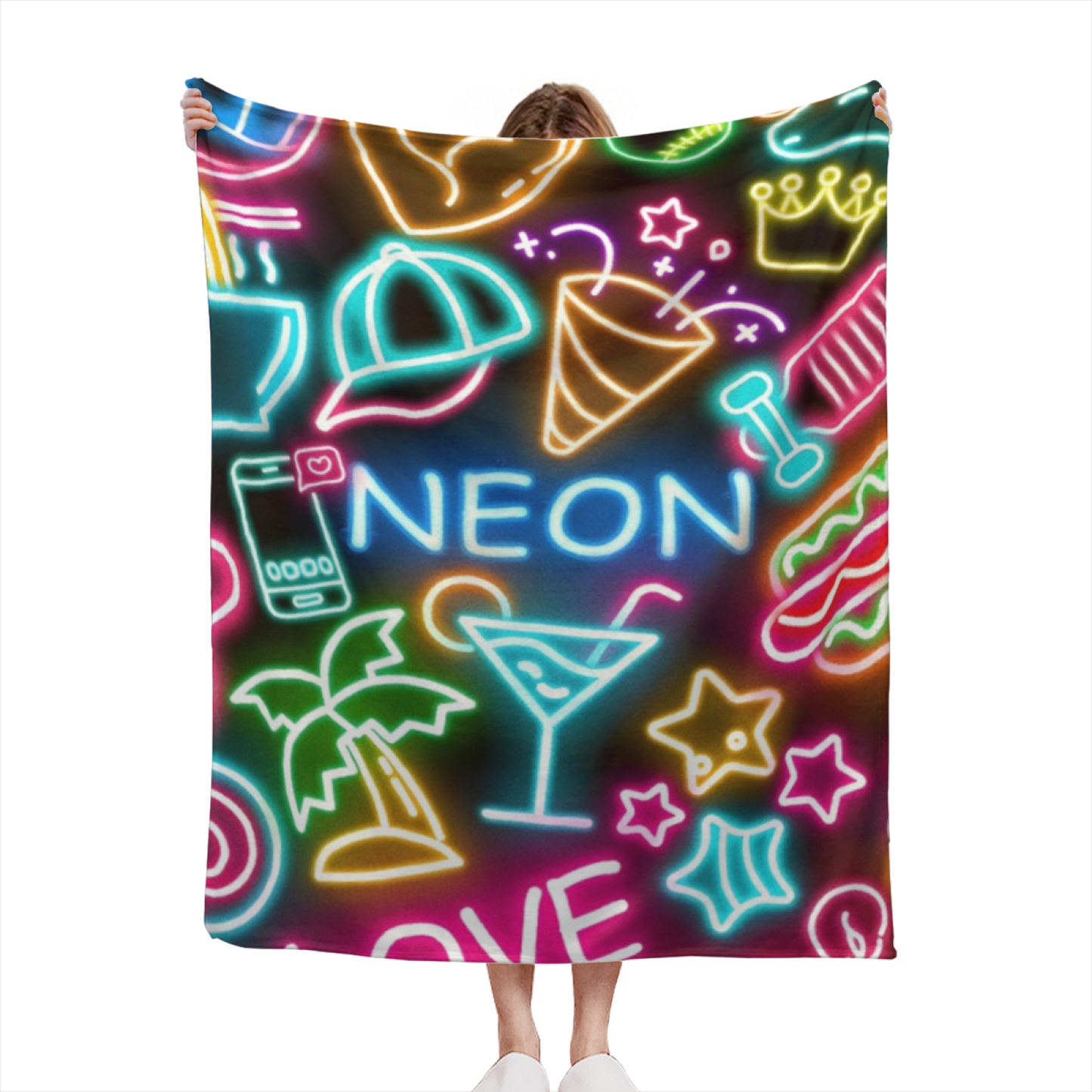 Modern Printed Art Throw Blanket ¨C Contemporary Cozy Decorative Blanket