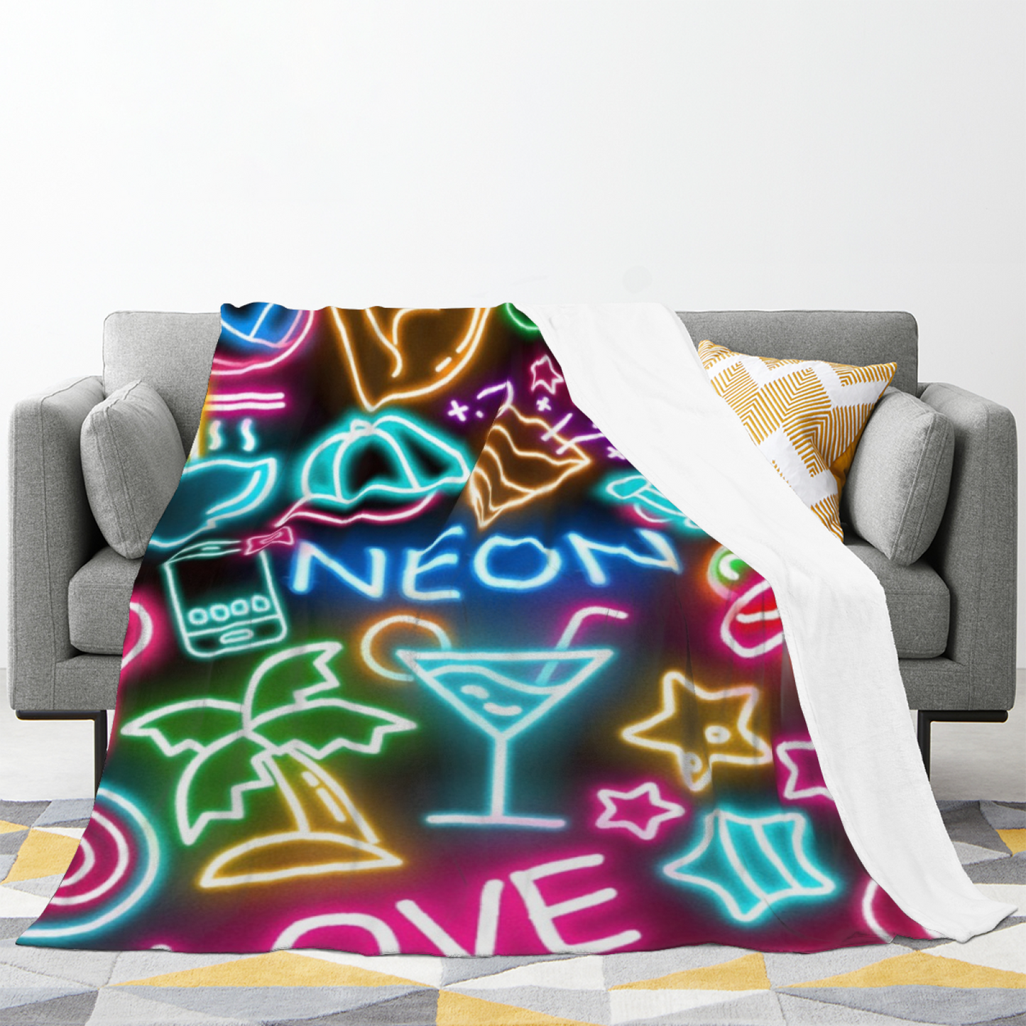 Modern Printed Art Throw Blanket ¨C Contemporary Cozy Decorative Blanket