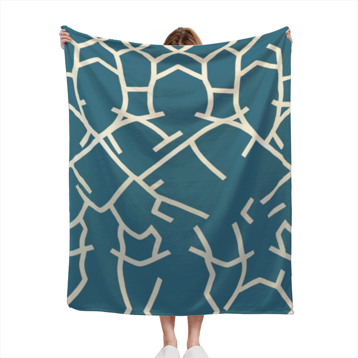 Dewdrop & Wander Playful Graphic Plush Flannel Throw