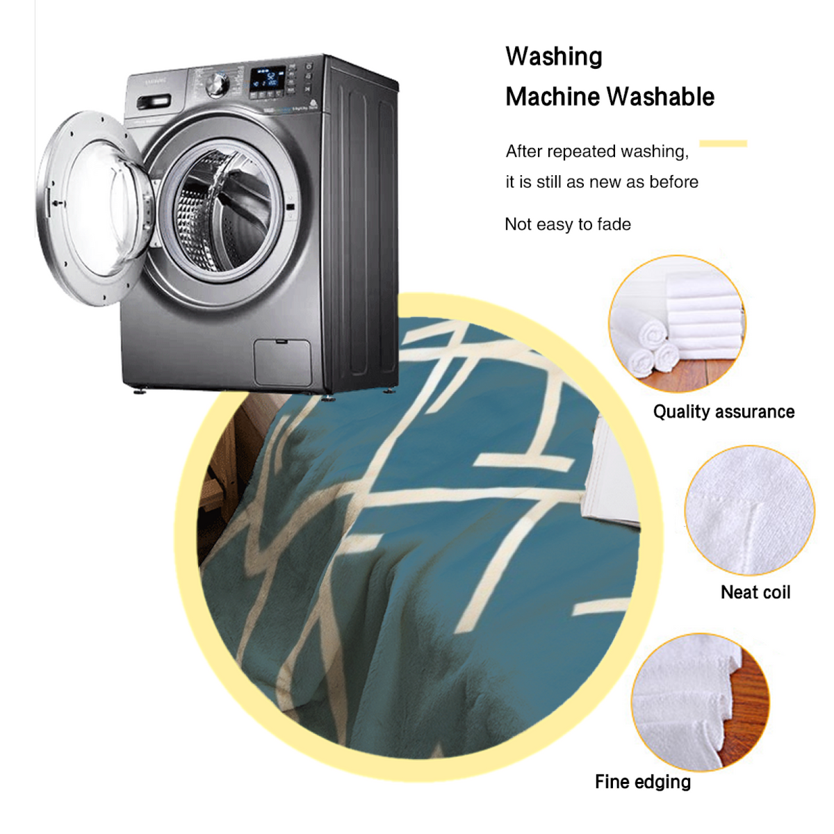 Dewdrop & Wander Playful Graphic Plush Flannel Throw