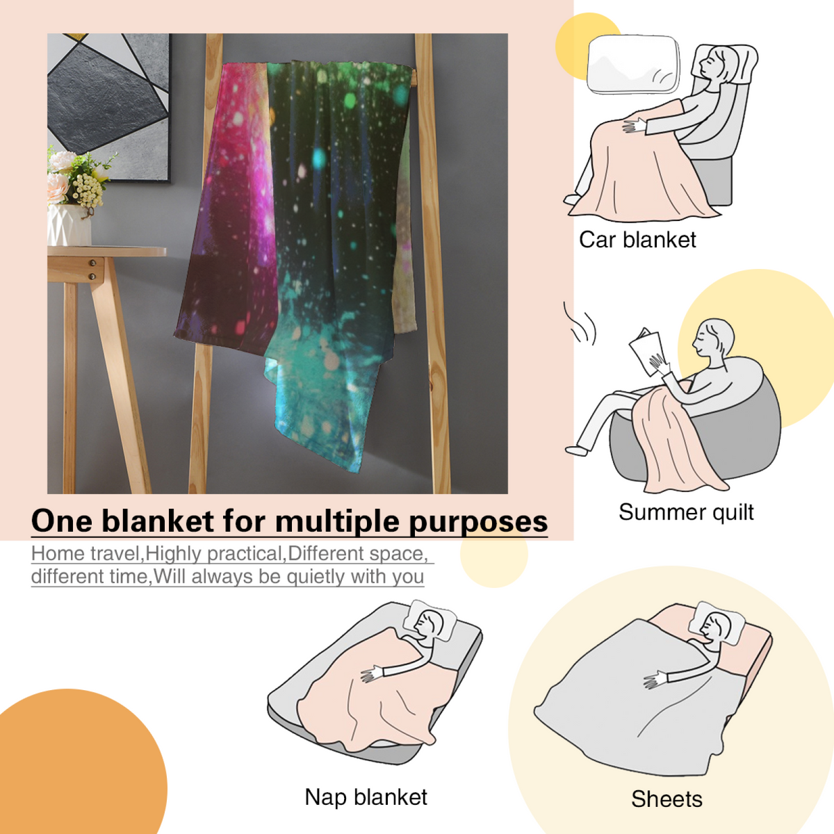 Misty Rhapsody Inspired Cozy Flannel Bed Blanket ¨C Soft Neutral Palette