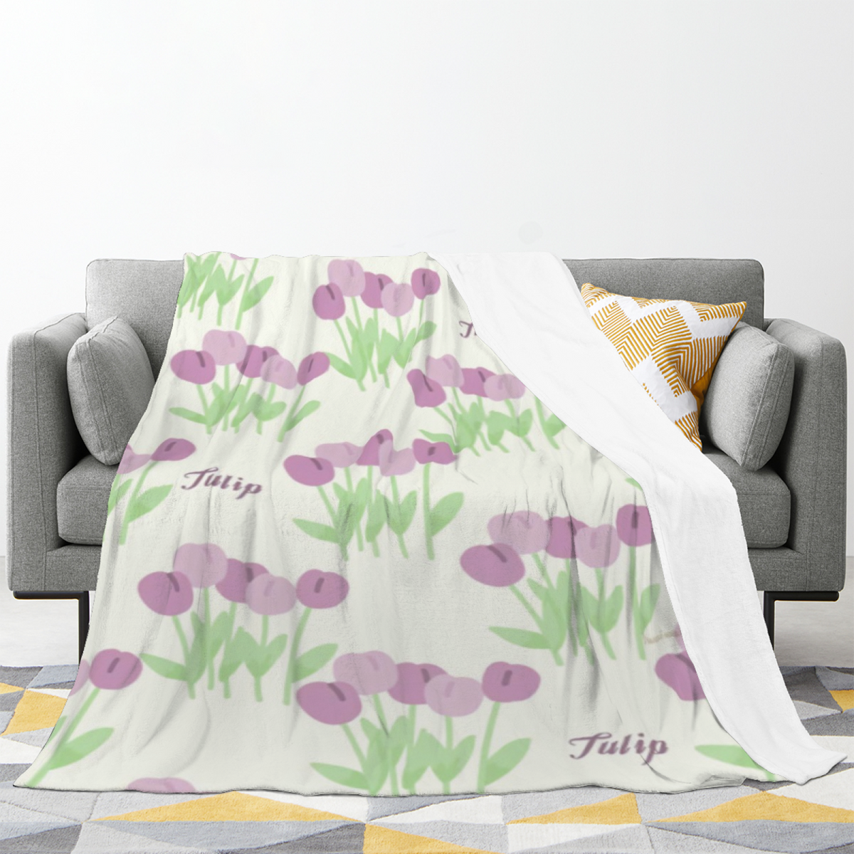 Cedar Odyssey Modern Pattern Cozy Flannel Bed Blanket