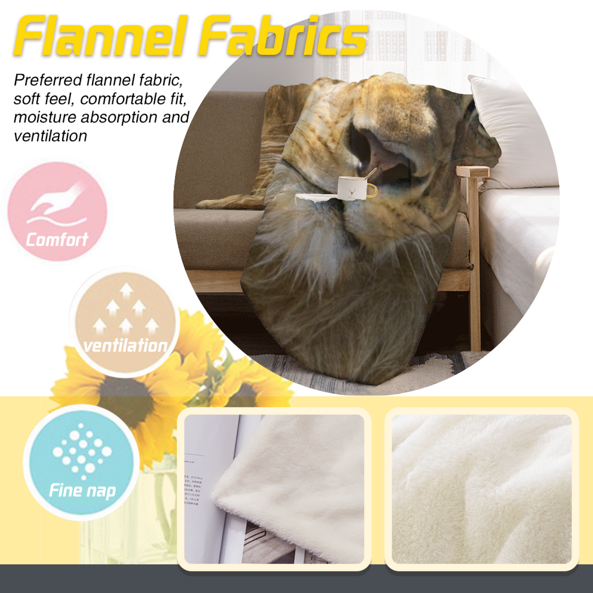 Lagoon Garden Soft Neutral Art Soft Flannel Blanket