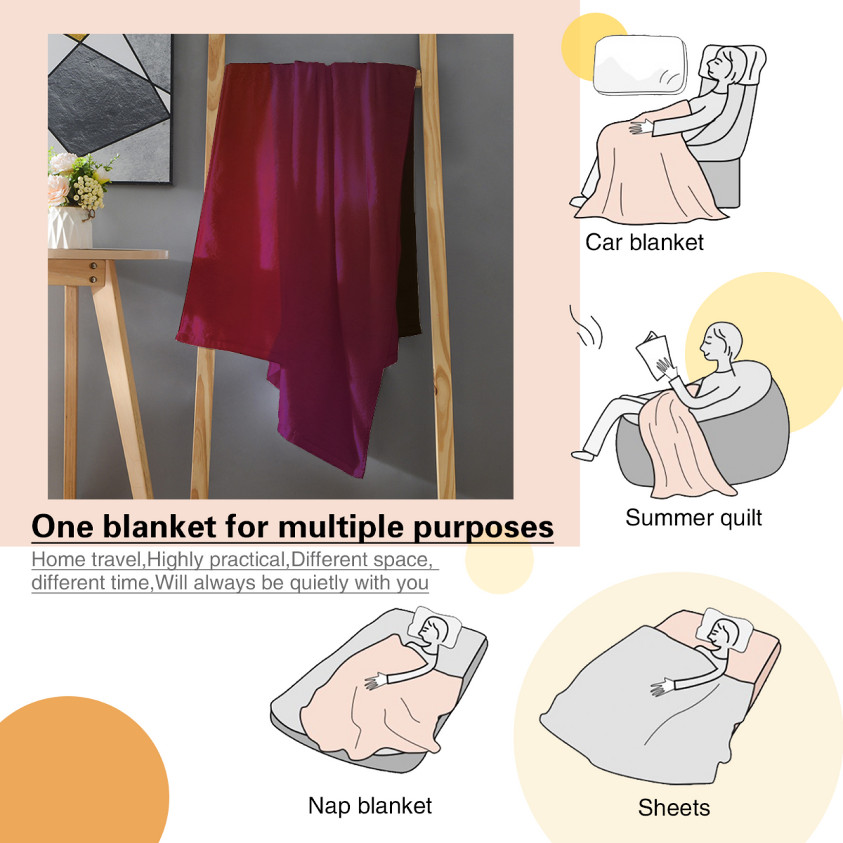 Prairie Prism Lightweight Flannel Throw in Dusty Lilac