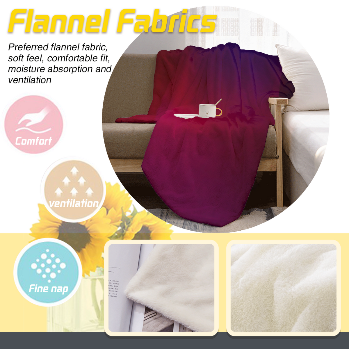 Prairie Prism Lightweight Flannel Throw in Dusty Lilac
