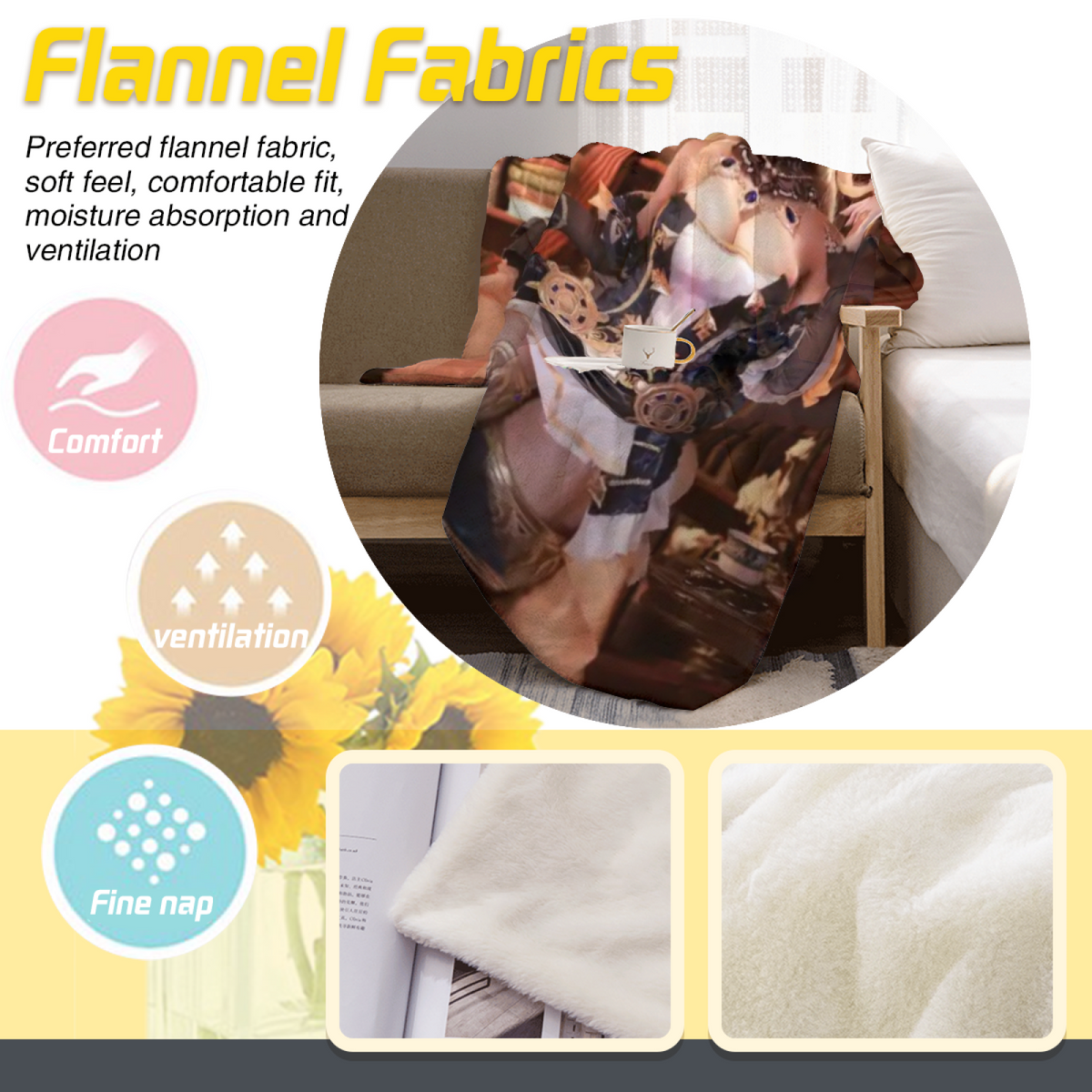 Earthy Neutral Prairie Lantern Lightweight Flannel Throw ¨C Contemporary Pattern