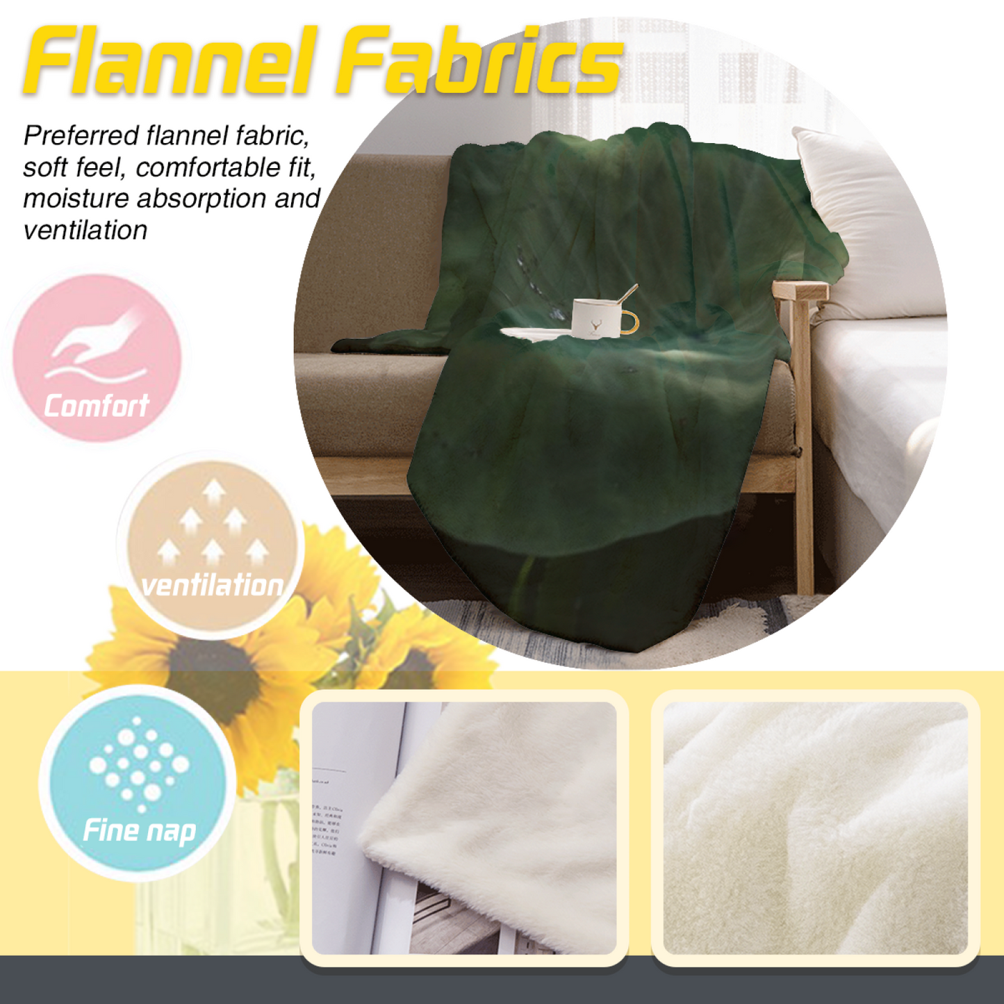 Artistic Printed Throw Blanket ¨C Contemporary Modern Decorative Blanket