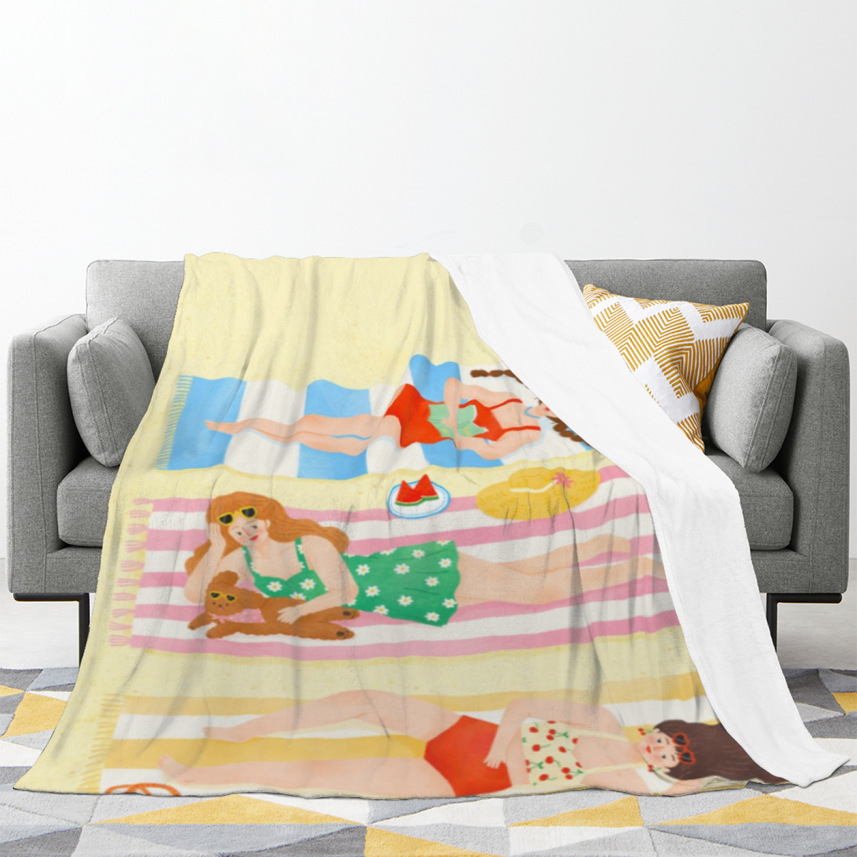 Soft Minimalist All-Season Flannel Blanket ¨C Radiant Rhapsody Collection