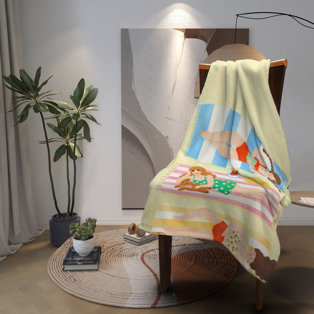 Soft Minimalist All-Season Flannel Blanket ¨C Radiant Rhapsody Collection