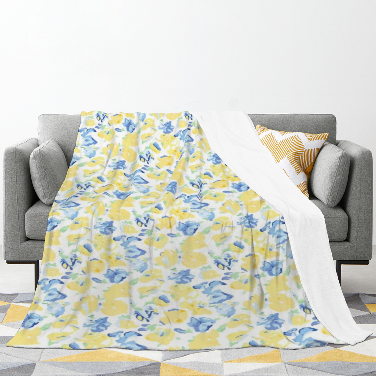 Starlit Galaxy Soft Flannel Blanket in Creamy Ivory