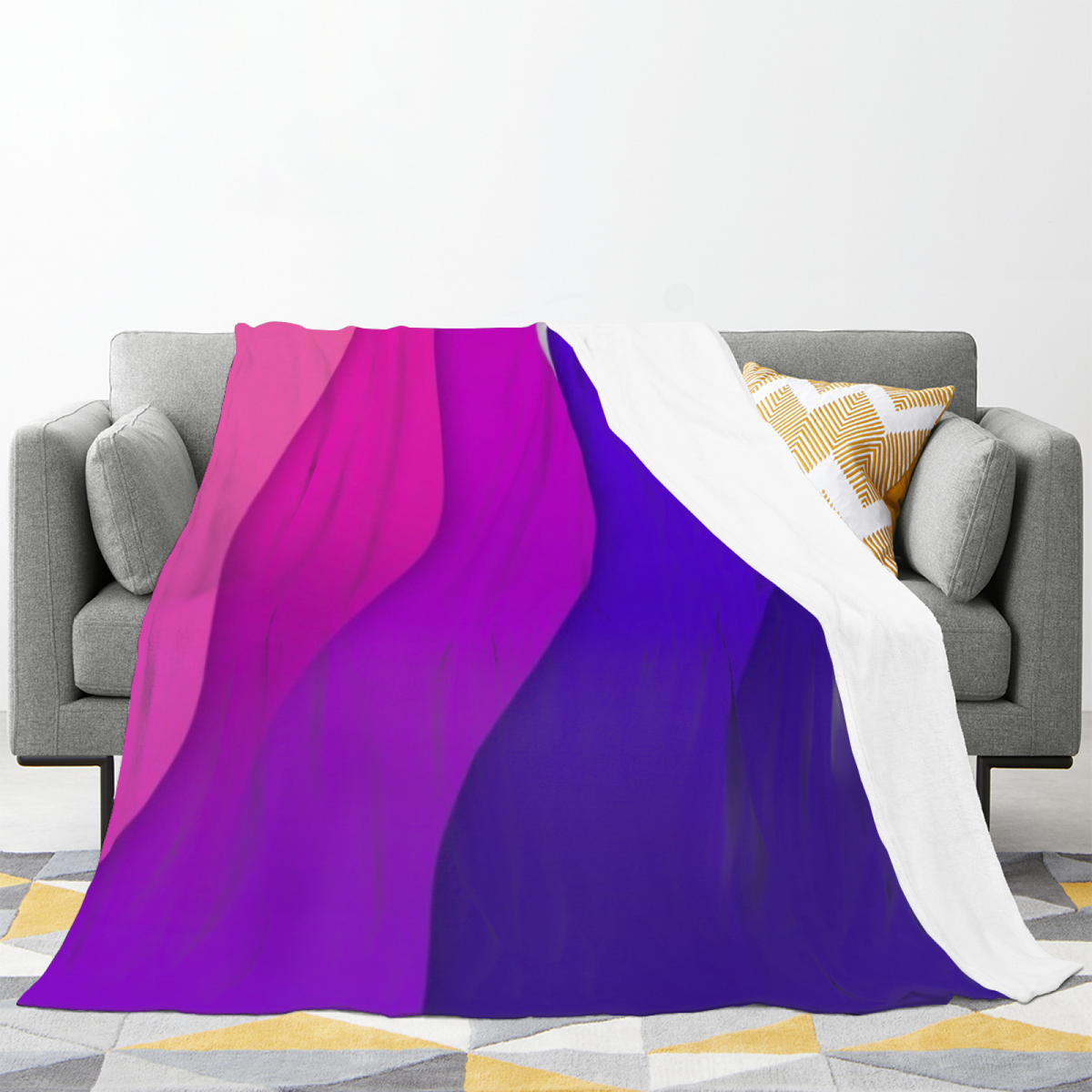 Soft Neutral Moonlit Reverie Decorative Flannel Blanket