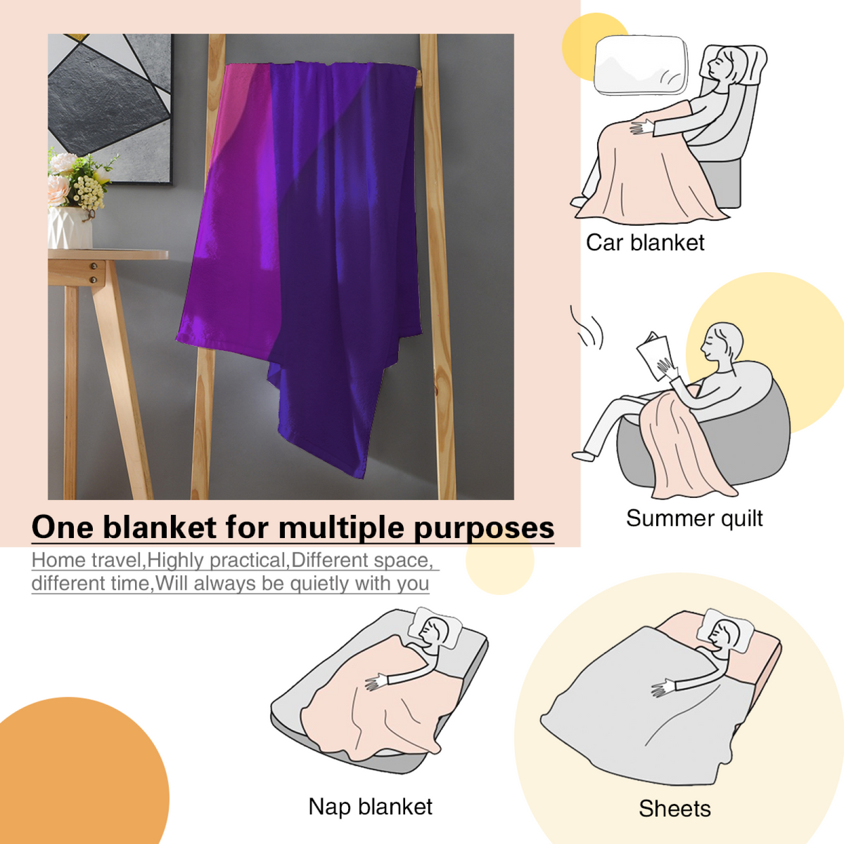 Soft Neutral Moonlit Reverie Decorative Flannel Blanket