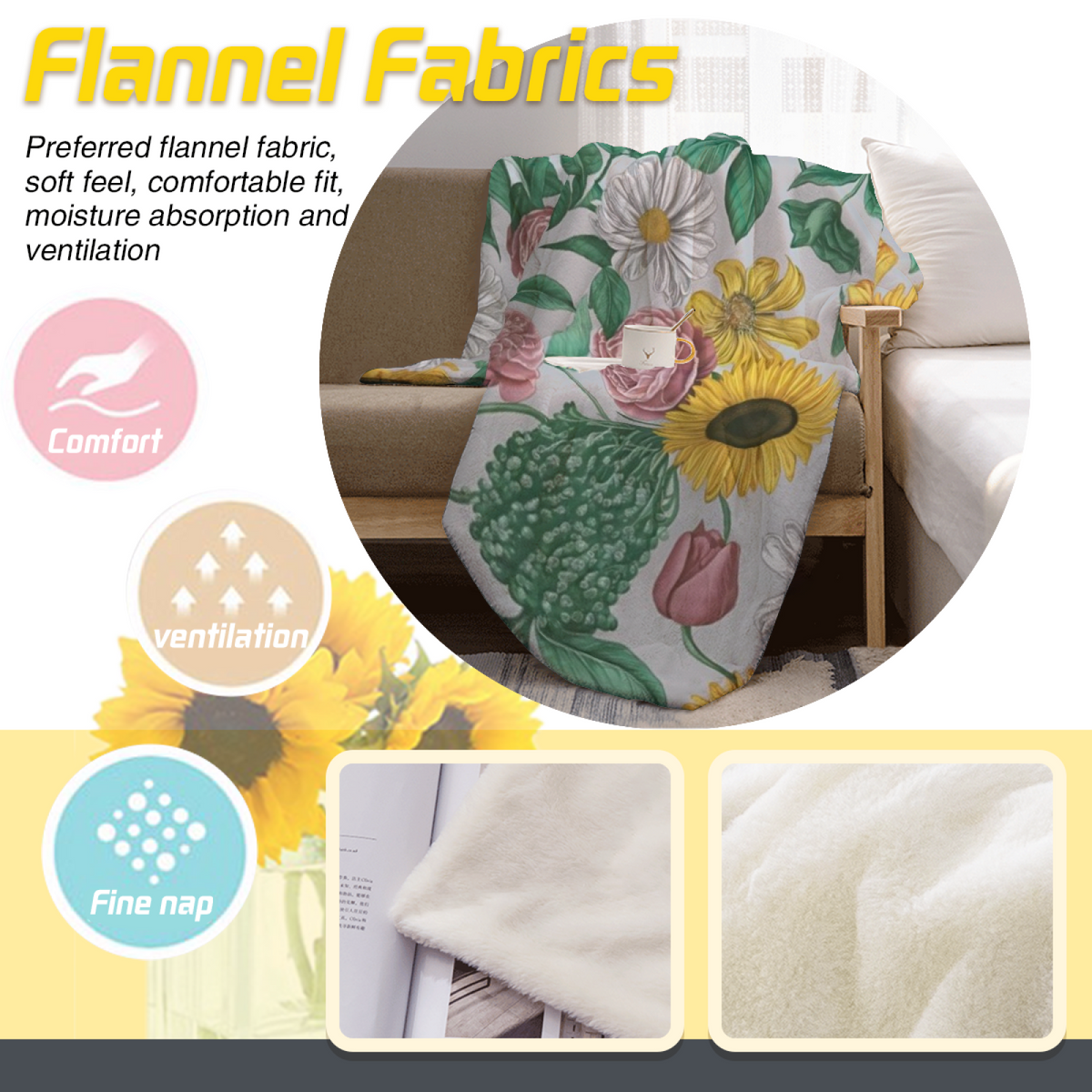 Eclectic Design Oceanic Mosaic Soft Neutral Flannel Sofa Throw
