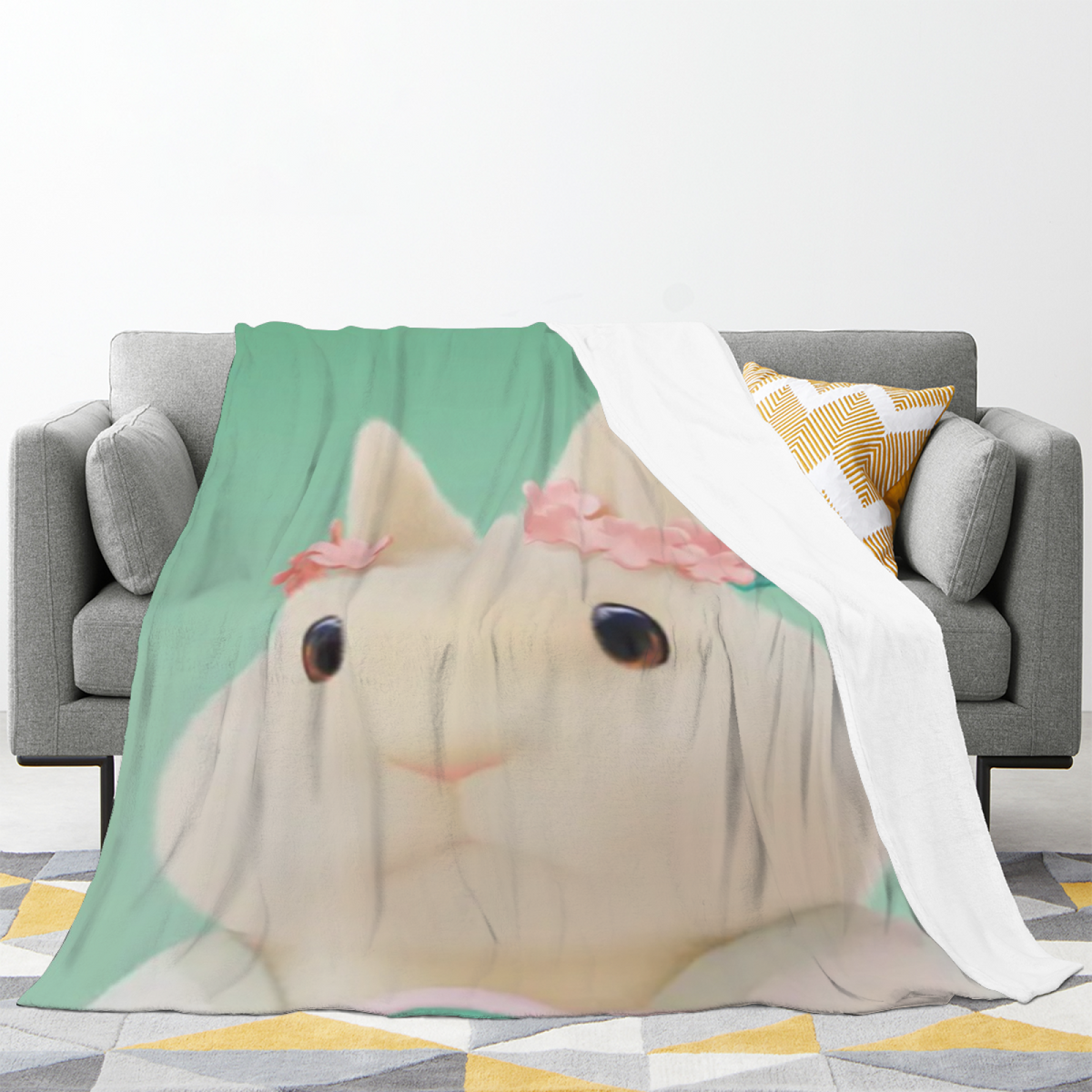 Lagoon & Sonnet Playful Graphic All-Season Flannel Blanket
