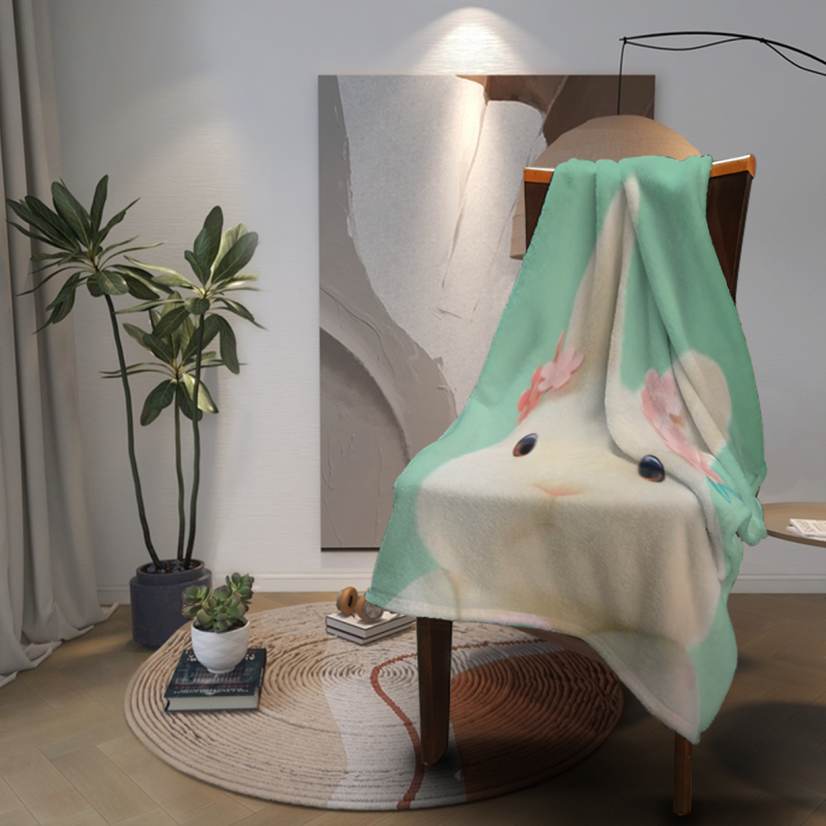 Lagoon & Sonnet Playful Graphic All-Season Flannel Blanket