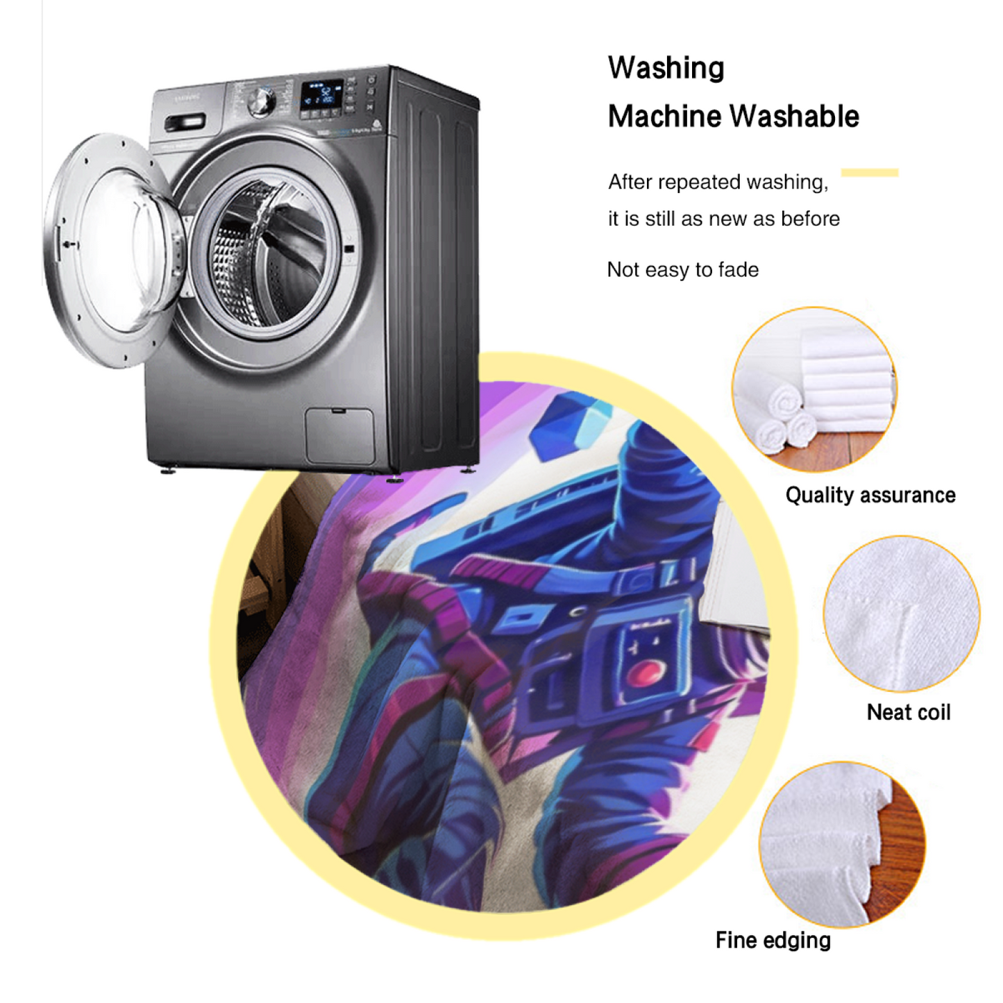 Astronaut Galaxy Flannel Throw Blanket ¨C Blue and Purple Cosmic Adventure