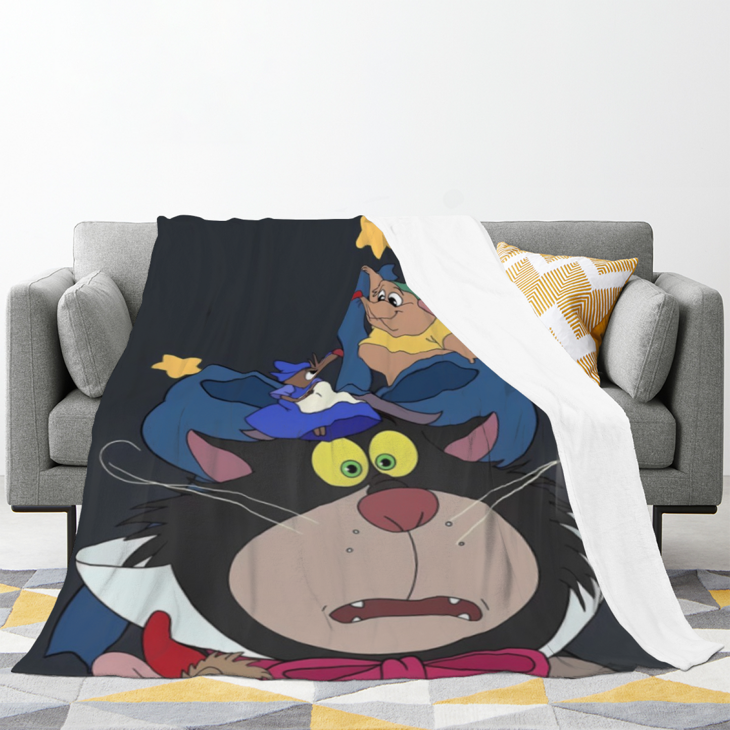 Contemporary Colorful Throw Blanket ¨C Artistic Printed Cozy Blanket