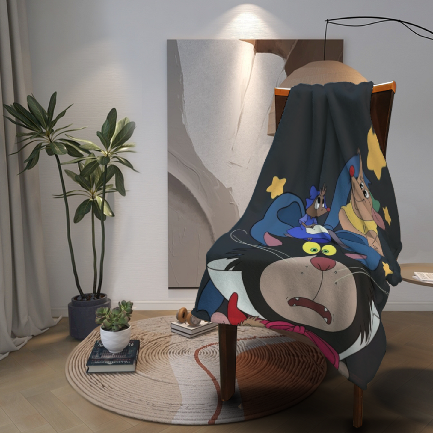 Contemporary Colorful Throw Blanket ¨C Artistic Printed Cozy Blanket