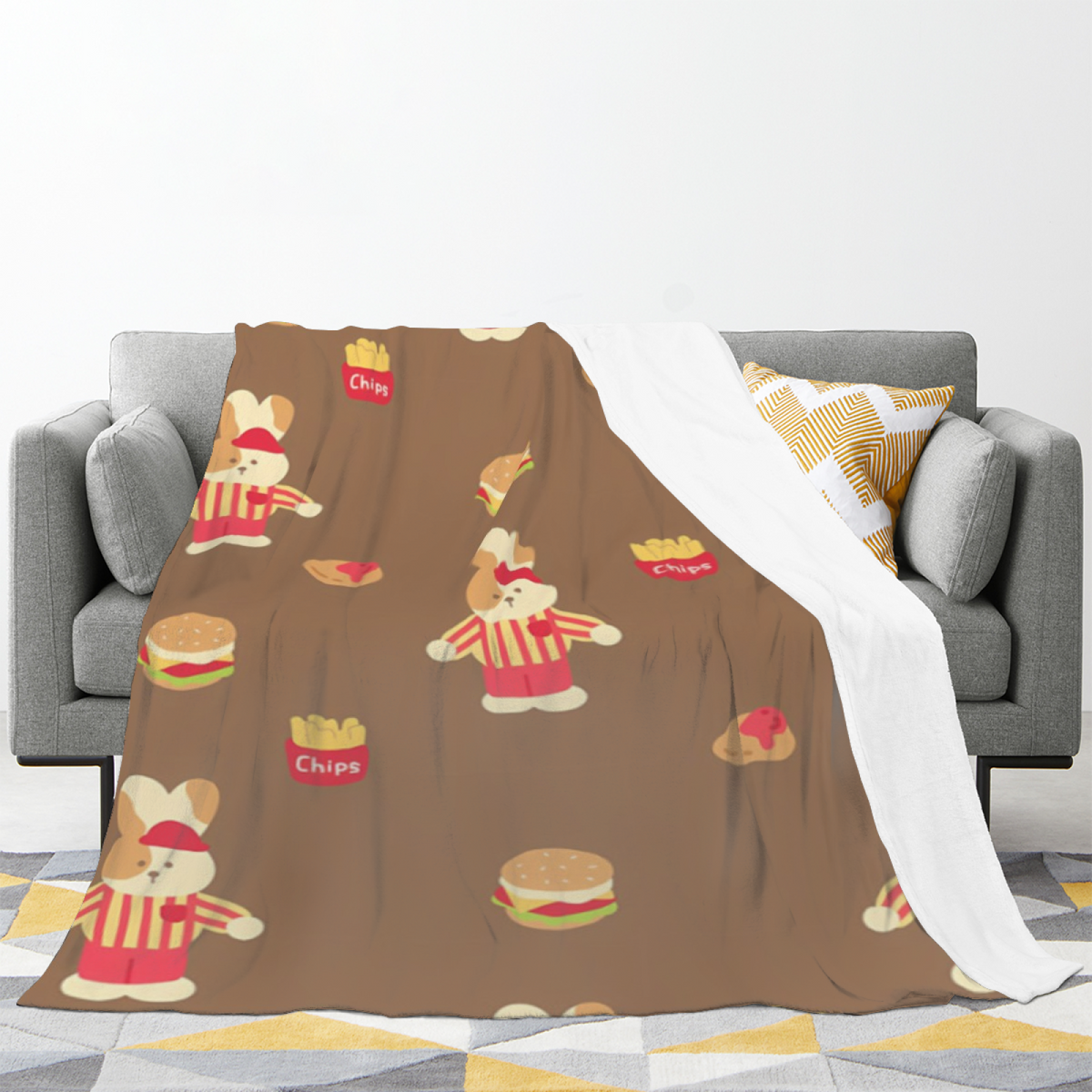 Rich Multicolor Rustic Harbor Soft Flannel Blanket ¨C Contemporary Pattern