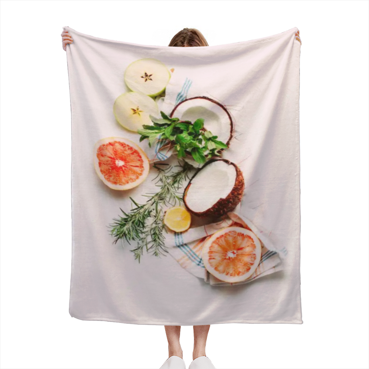 Prairie Picnic Pastel Multicolor Modern Art Decorative Flannel Blanket