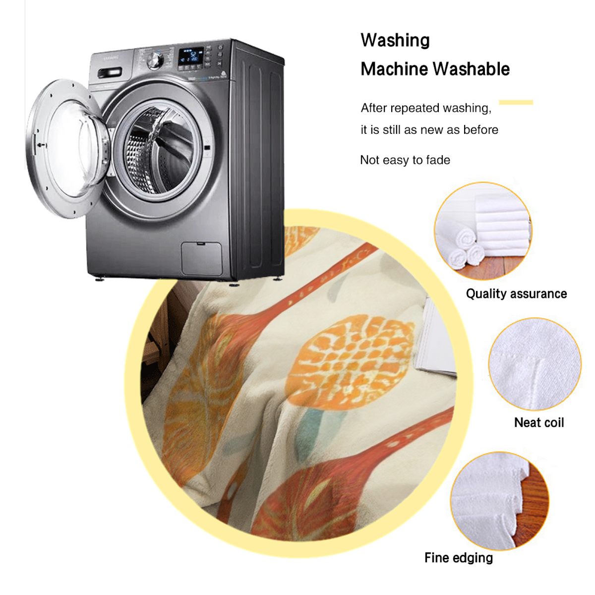 Dewdrop Whisper Inspired Cozy Flannel Bed Blanket ¨C Earthy Neutral Palette