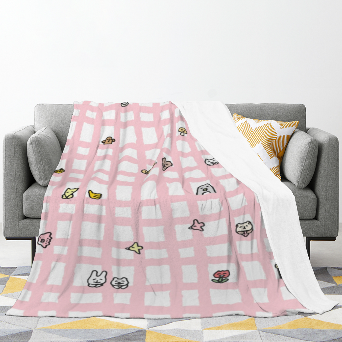 Orchard & Ripple Playful Graphic All-Season Flannel Blanket