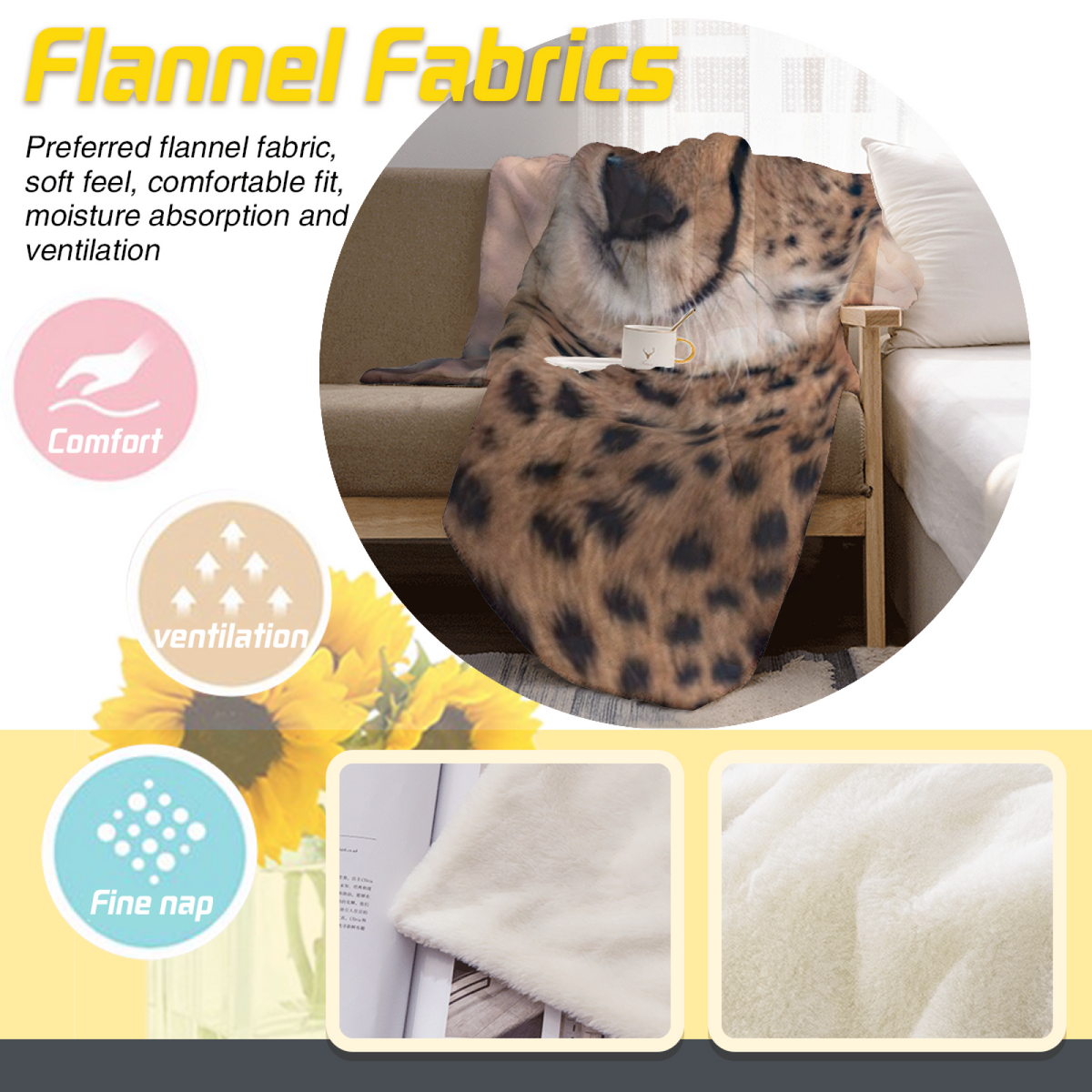 Moonlit Trail Bohemian Pattern All-Season Flannel Blanket