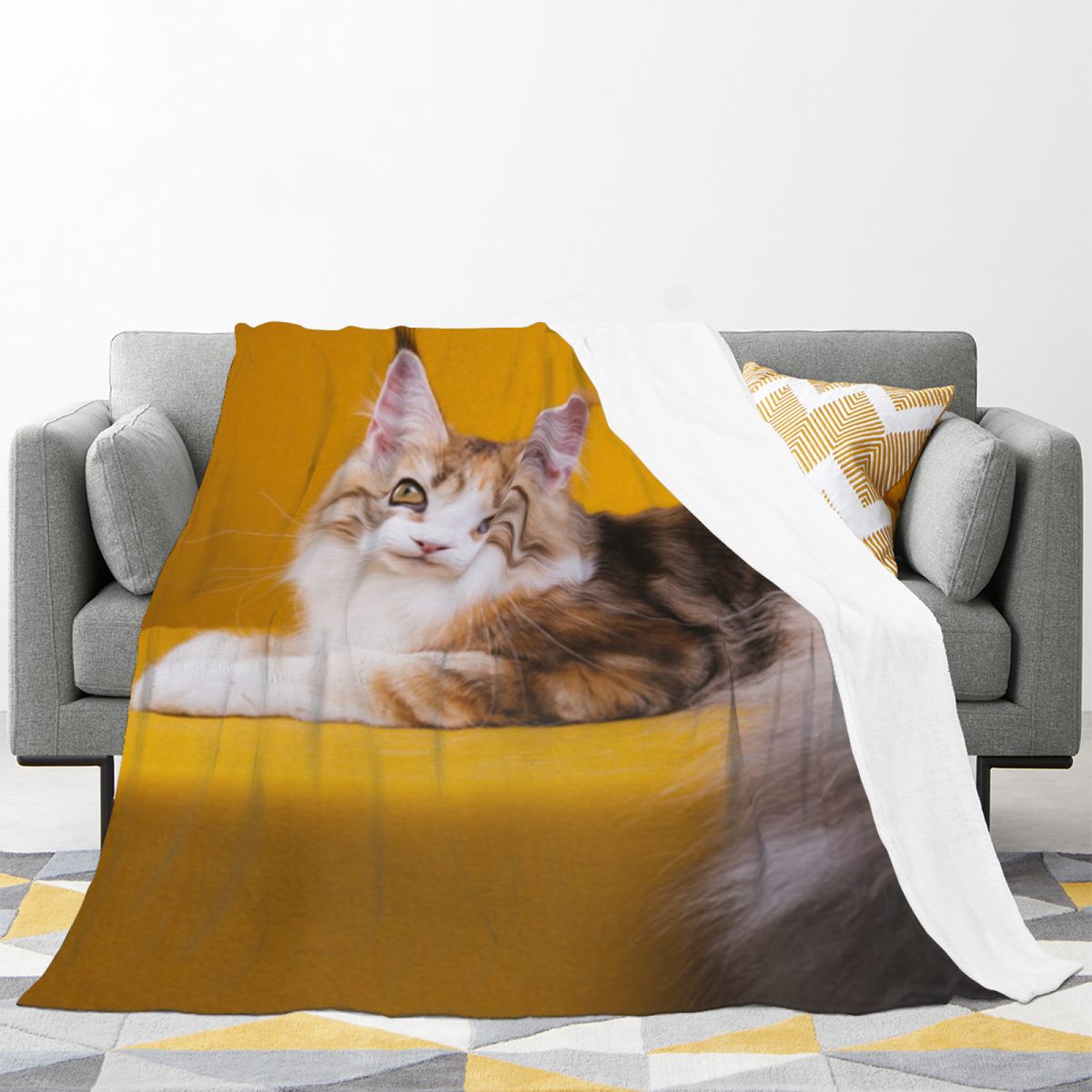 Electric Solstice Soft Flannel Blanket in Rich Multicolor