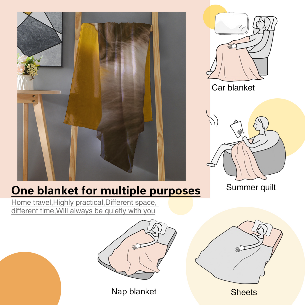 Electric Solstice Soft Flannel Blanket in Rich Multicolor