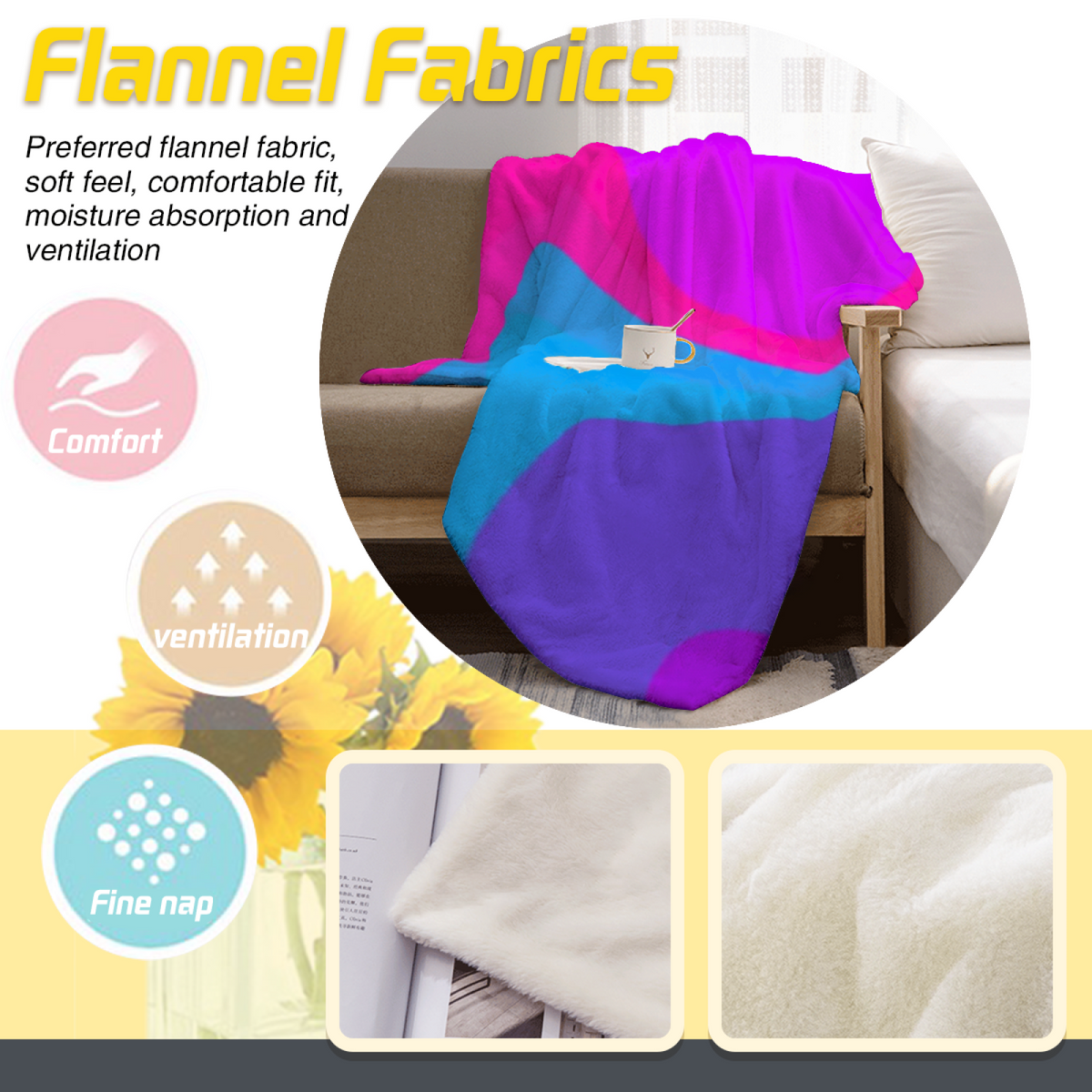Desert Hearth Home Accent Soft Flannel Blanket ¨C Warm Coral