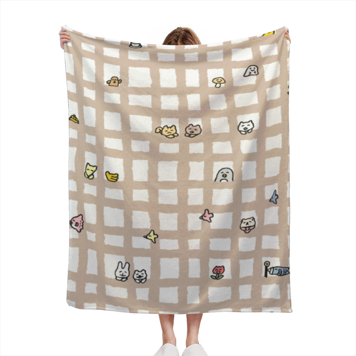Creamy Ivory Opaline Galaxy Lightweight Flannel Throw ¨C Contemporary Pattern